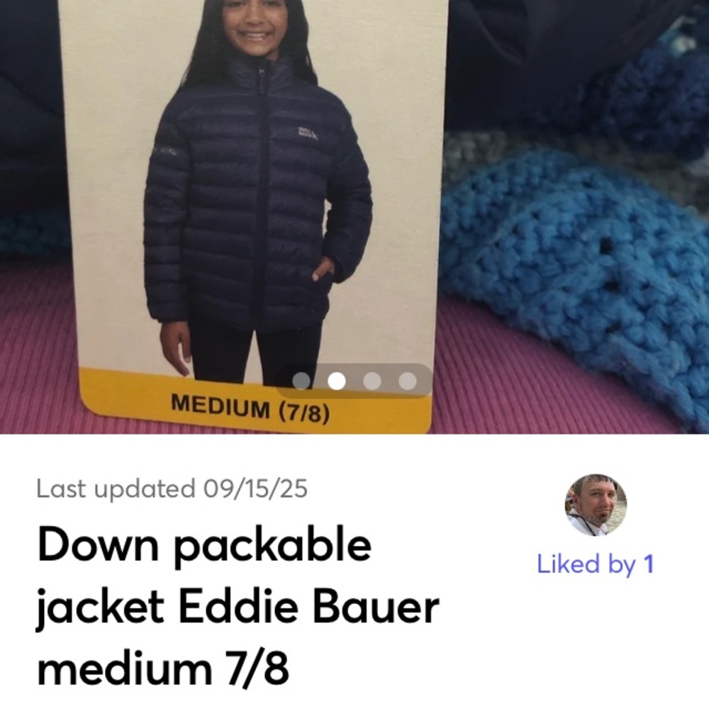 Eddie Bauer Kids Navy Down Jacket